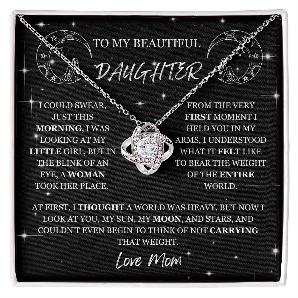 To My Beautiful Daughter-Interlocking Hearts Necklace-Gift For Daughte –  Ariya Jewelry